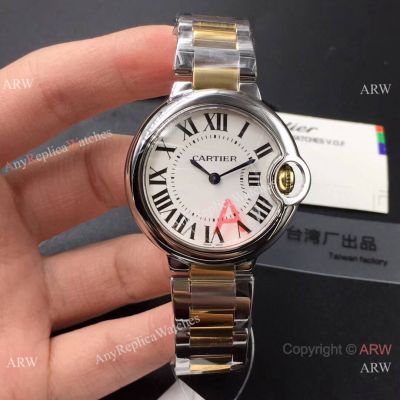 Ballon Bleu Cartier TW Factory Swiss Quartz 33 mm Copy Watch Two Tone Case